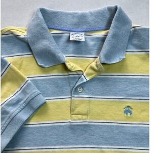 Brooks Brothers 1818 Performance Polo Shirt Men's Large Slim Fit Striped Cotton